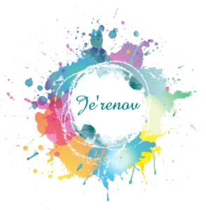 Je Renov 21 logo with colorful paint splashes and the text “Je’renov”.